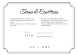 Ivy + Rue Gift Card